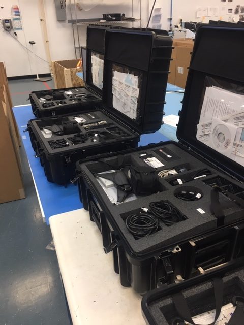 3 Savi Portable Deployment Kits III, part of an order of 221 kits for the Army National Guard, at First Source Electronics’ Maryland location