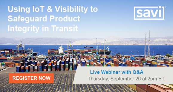 Register for Sept 26 webinar on using IoT and visibility to protect product integrity in transit